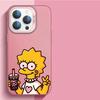 Чехол для телефона для iPhone 17 16e 16 15 14 13 12 11 mini Pro Max X XR XSMAX 8 Air Plus Противоударный Матовый Задний S-Симпсоны Мультяшная Обложка