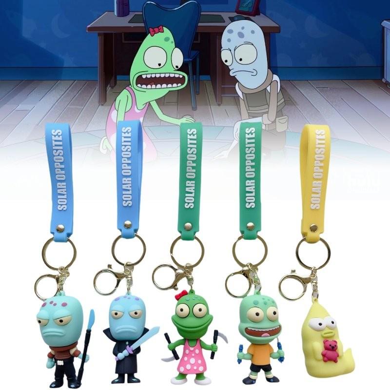 Креативный мультяшный брелок-инопланетянин ПВХ брелок для забавных идей для подарков Уникальный стиль современного искусства