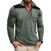 Men's Pullover Mock Neck Sweatshirts Athletic Casual Long Sleeve Golf Shirts