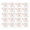20pcs Shaped Paper Clips Elephant Shapes Rose Gold Electroplating Process Iron Office Clips for