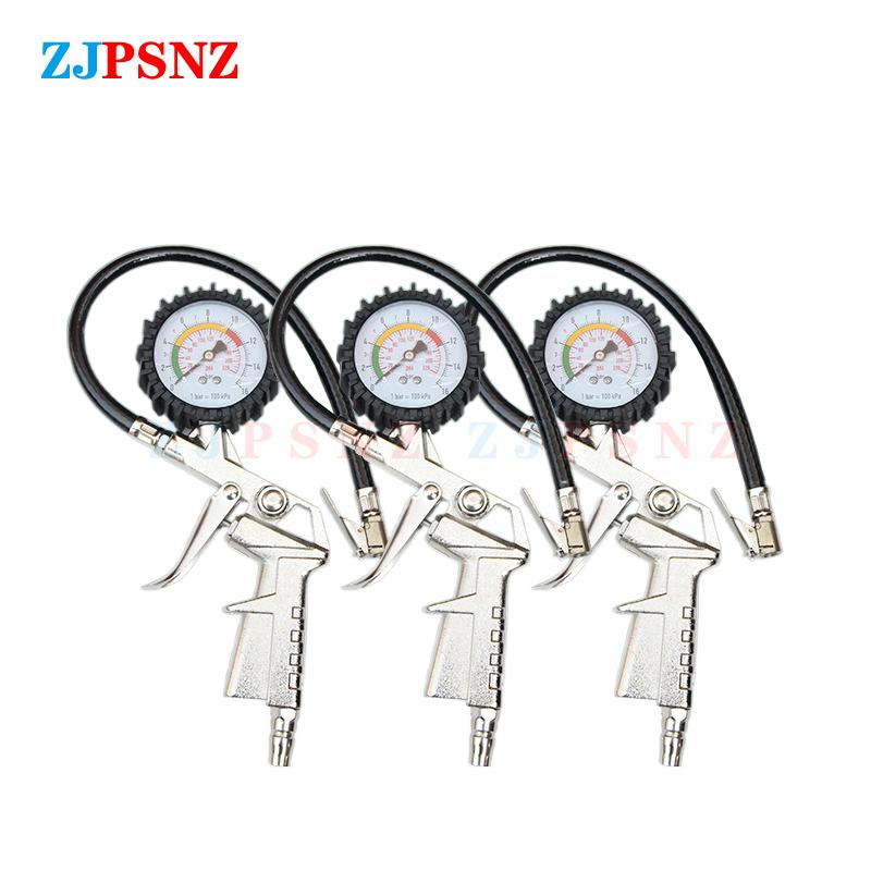 Car Tire Pressure Gauge Pressure Gun Type 0-16Bar/0-220Psi For Air Compressor Car Motorcycle SUV Inflator Pump Tire Repair Tools