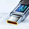 120 Вт USB Type C кабель для быстрой зарядки для Xiaomi Redmi LED Display Phone шнур для передачи данных для Samsung Huawei Honor OPPO 1M 2M