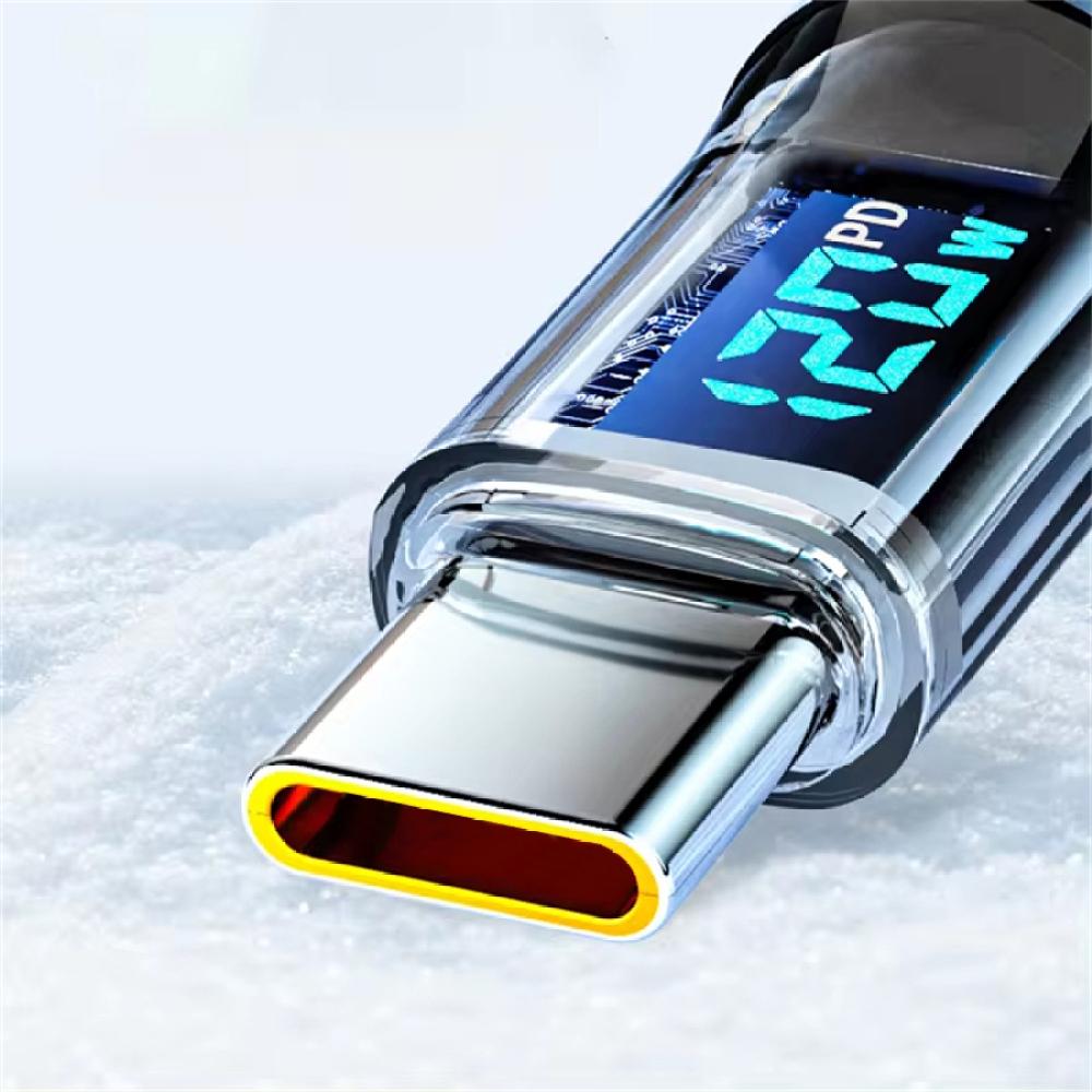 120 Вт USB Type C кабель для быстрой зарядки для Xiaomi Redmi LED Display Phone шнур для передачи данных для Samsung Huawei Honor OPPO 1M 2M
