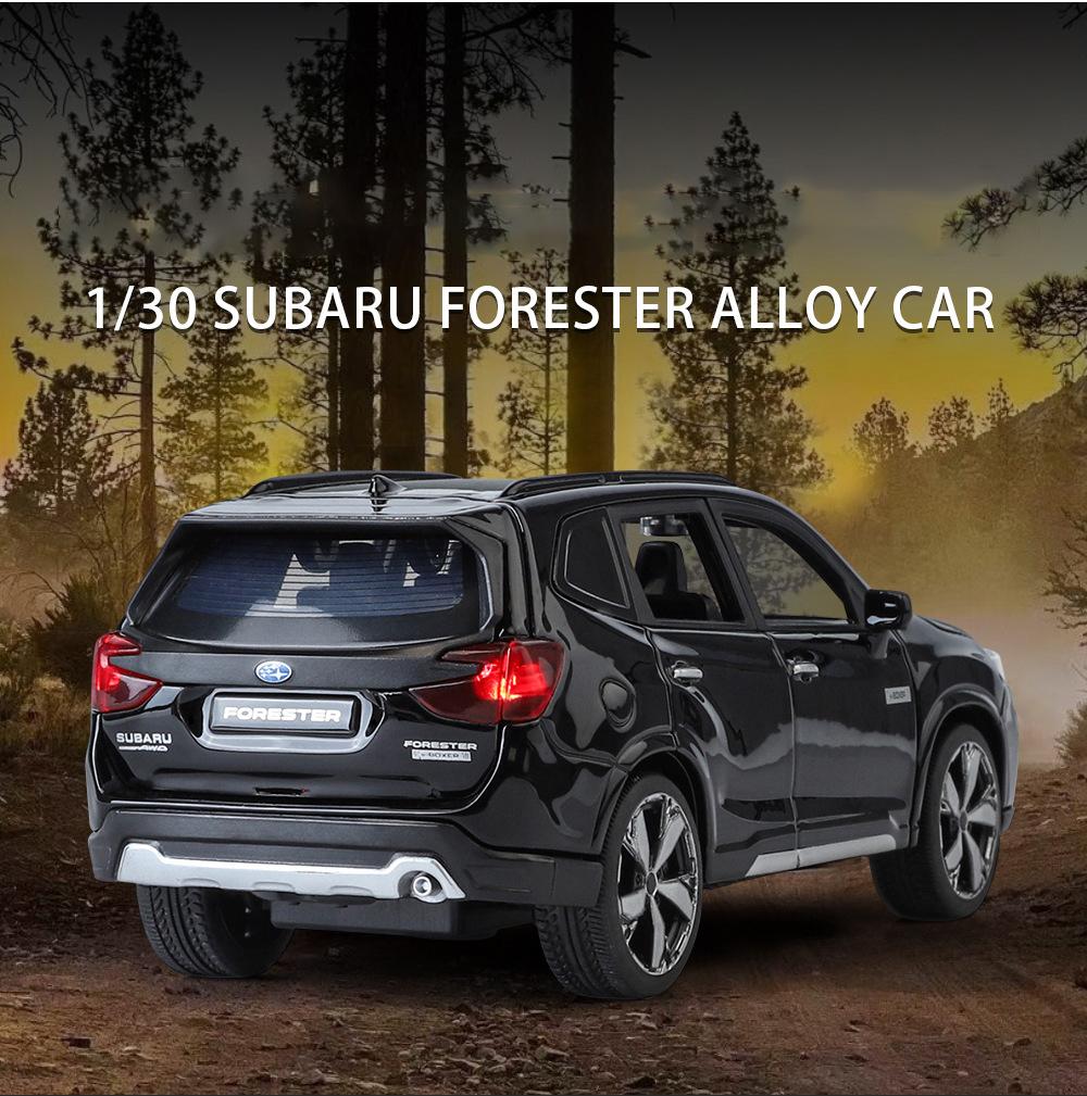 1/32 Subaru Forester SUV Alloy Off-Road Vehicle Miniature Scale Model Car Diecast Metal Sound and Light Collection Children Toy Gift