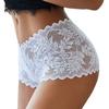 Women Panties Hollow Out Lace Mid Waist Soft Breathable Anti-septic Soilid Color Elastic See-through Lady Underpants Briefs Underwear