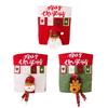 Christmas Decorative Chair Cover Reusable Doll Chair Cover Cartoon 3D Santa/Snowman Decorative Home Party New Year Decoration