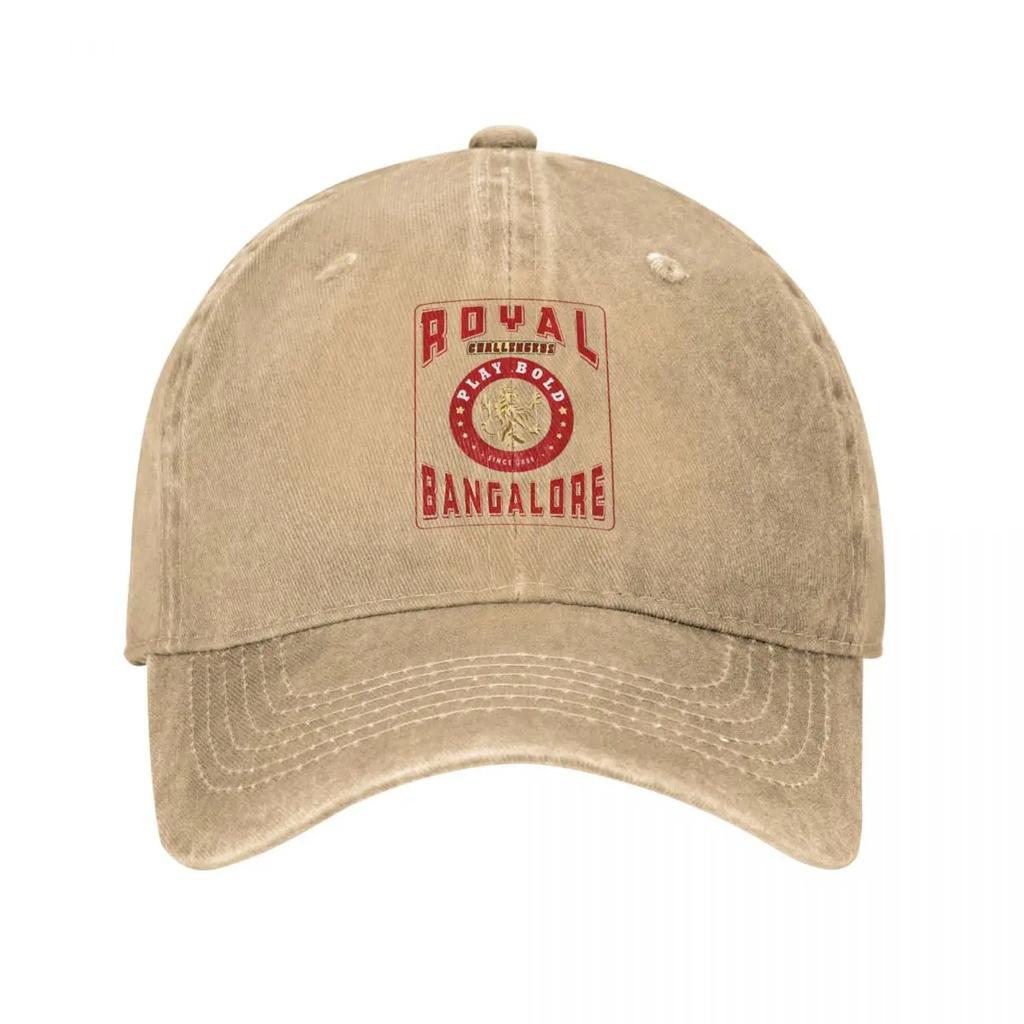 Royal Challengers Bangalore RCB Футбольная бейсболка Потертая хлопковая кепка Шляпа Ретро Активный отдых Регулируемый головной убор