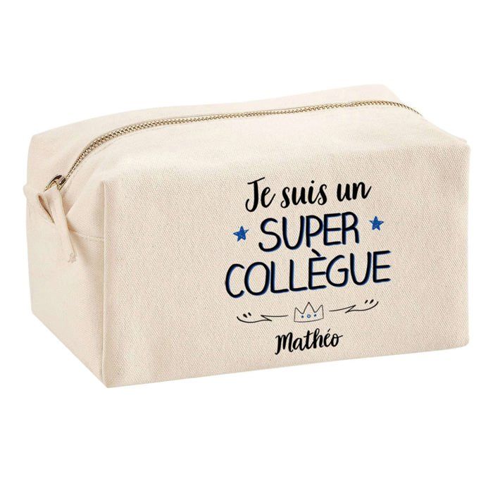 Trousse multifonction Mathéo Super Collègue Cadeau Anniversaire Noël Idée Personnalisé Rentrée | Trousse Scolaire Fournitures Bureau