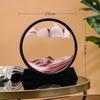 12inch Art Painting Deep Sea Sandscape Flowing Sand 3D Moving Sand Art Picture Hourglass Round Glass Home Decor
