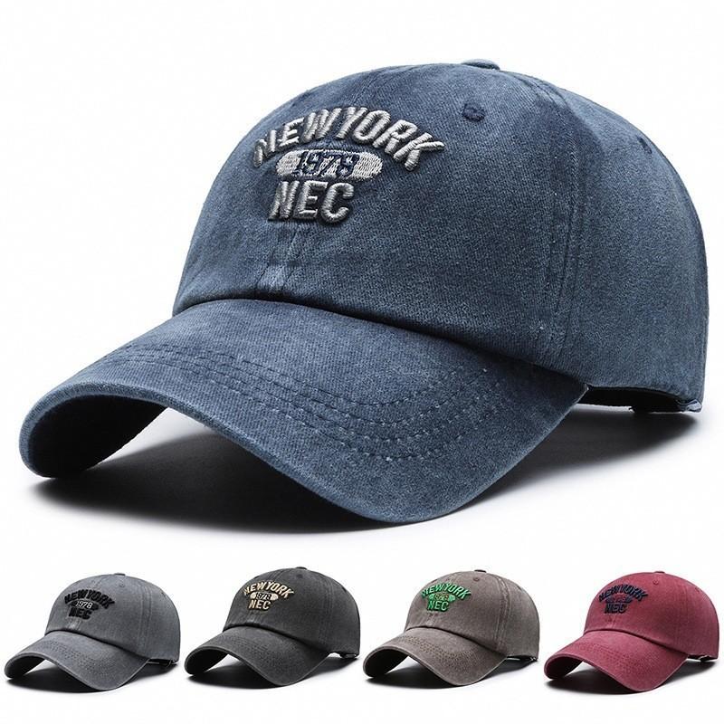 Water Washed Cotton Letter Embroidery Casual Baseball Hat For Sunshade And Daily Wear