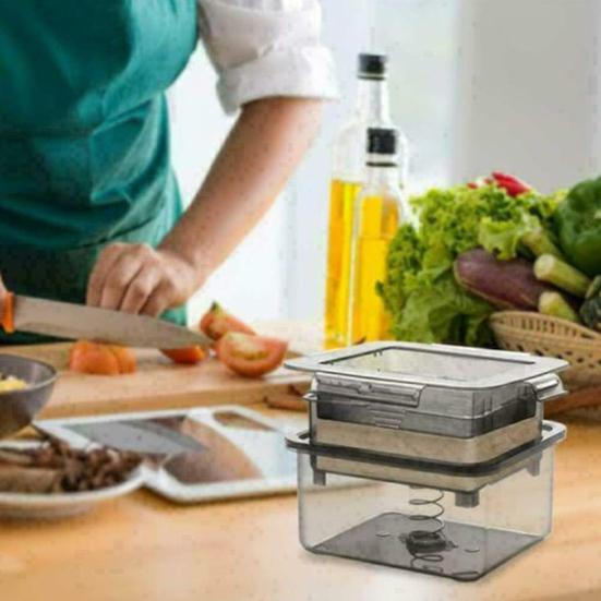 Пресс-коробка для тофу Пресс-коробка для тофу с сушкой для твердого или очень твердого тофу Машинка для приготовления тофу с сушкой для воды, пригодная для мытья в посудомоечной машине