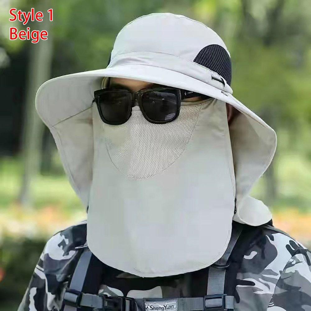 1 шт. солнцезащитная кепка для рыбалки с маской, анти-УФ-защитная походная кепка, летняя кепка для женщин и мужчин