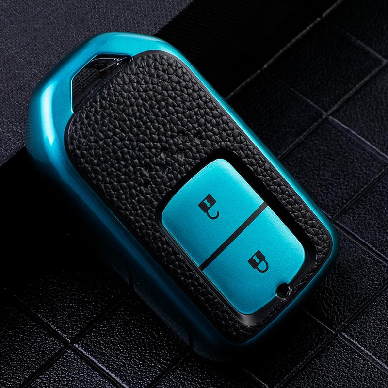 Чехол-держатель-защита из ТПУ и кожи для Honda Crv Cr-V Fit Civic Accord Hr-V Hrv City Odyssey Xr-V Чехол для брелока автомобиля