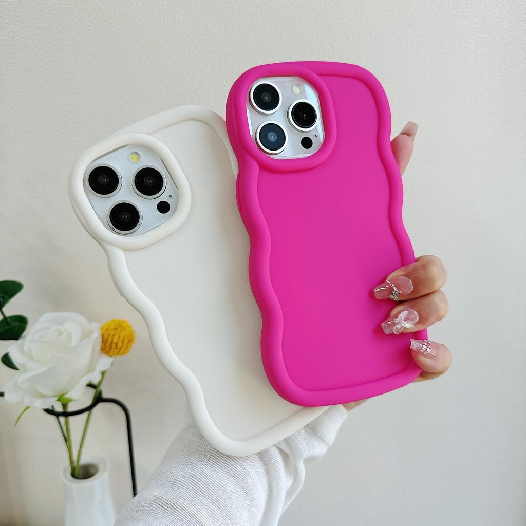 Suitable for Samsung S25 Macron Mobile Phone Candy Color Tpu Soft Shell A05 Large Wave Anti-fall Protection Case