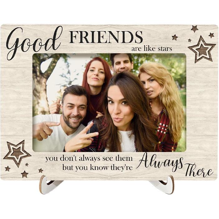 Friends Picture Frame 4x6 - Friendship Gifts for Women, Gifts for Best Friend Women, Friendship Gift for Bestie, Thank You Gift for Friends, Friend