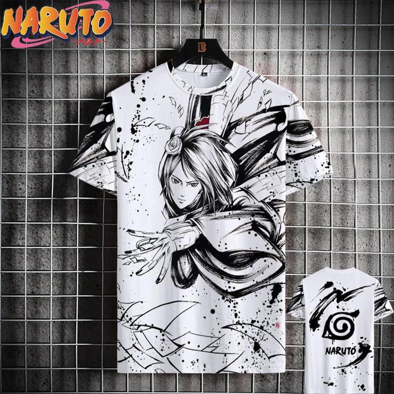 Summer Round Neck 3D Japanese Anime Printed Top Fashionable Casual Short Sleeved Men's T-shirts