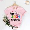Kindergarten 2024 Graduate T Shirt Kid Graduation Celebration Kids Grad Class Of Last Day Vintage Stylish Soft