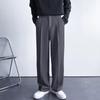 Мужские повседневные деловые свободные однотонные драпированные прямые деловые брюки Мужские повседневные брюки
