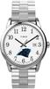 Часы Timex Men's EasyReader 38 мм - Carolina Panthers из нержавеющей стали, современные с удлиненным ремешком, нержавеющая сталь, современные