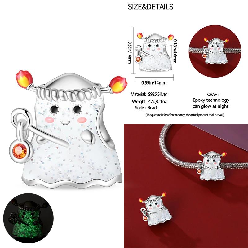 Новый Медный Хэллоуин Ведьма Скелет Летучая мышь Шарм Цепь Из Бусин Подходит Оригинальный Браслет DIY Женские Украшения