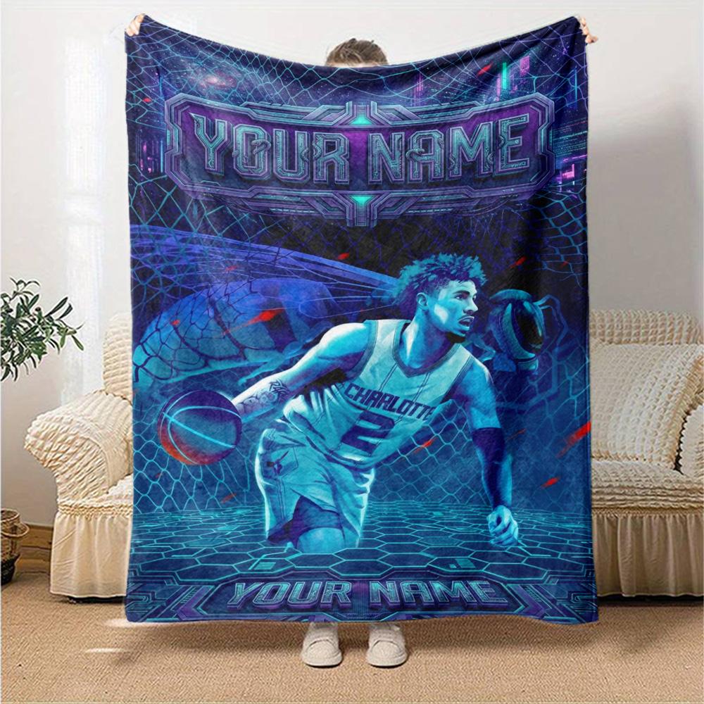Name Custom Ja Morant Print Flannel Blanket High Quality Warm Comfortable Cover for All Seasons Perfect for Gifts Home Decor