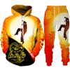 Забавный спортивный костюм Cobra Kai с 3D принтом, Мужская крутая толстовка/брюки/костюм в стиле хип-хоп 2022, модная спортивная одежда для бега с длинными рукавами, спортивный комплект