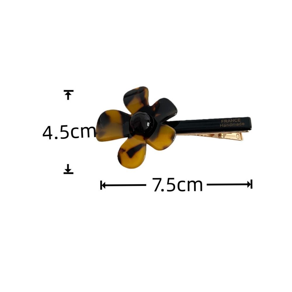 2Pcs Flower Shape Flower Hair Clips Acetate Side Hair Clips New Duckbill Hairpins Hair Styling