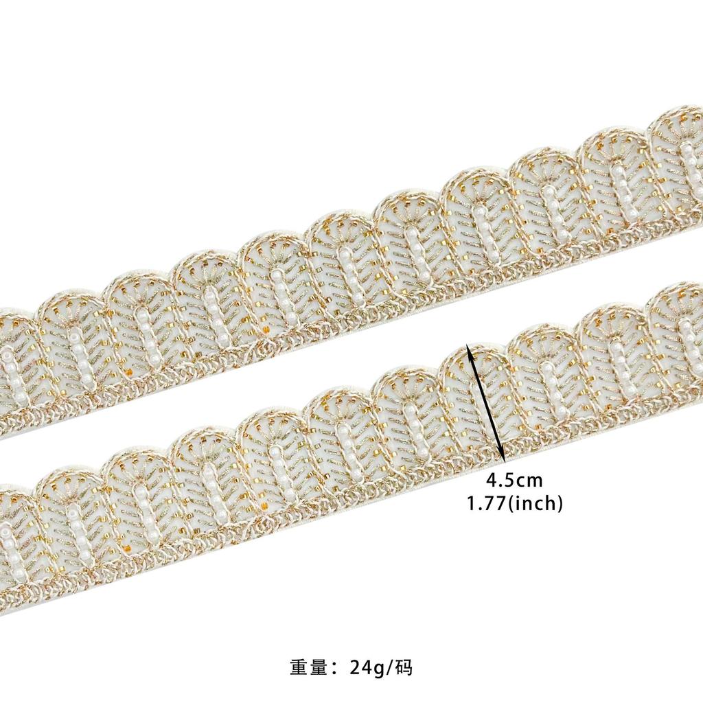 4,5 см Вышивка бисером Прядь Штрих-код Пояс для одежды Платье Домашние аксессуары для окон Кружевные аксессуары