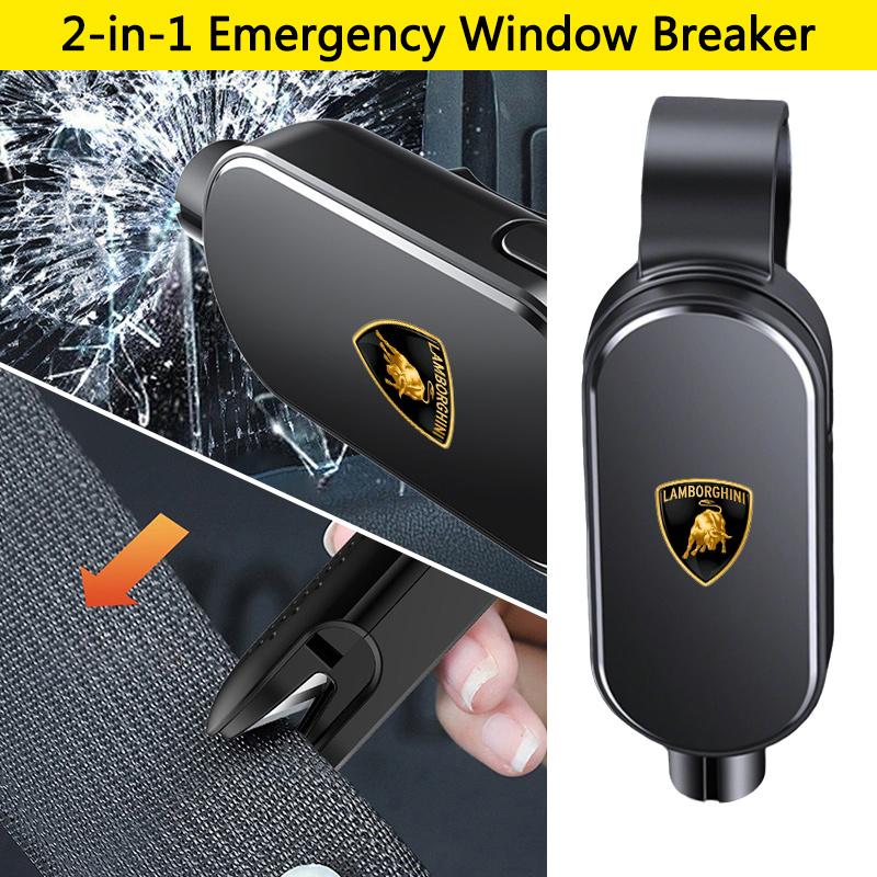 2 in 1 Car Emergency Windows Glass Breaker Safety Belt Cutter For Lamborghini LP570 LP610 Urus LP700 LP770 Gallardo Aventador