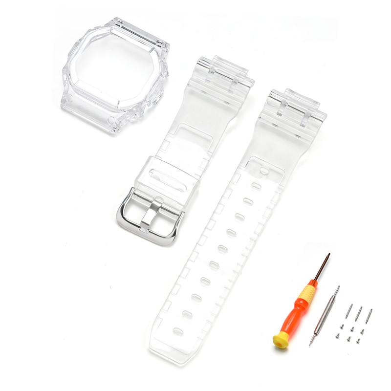 Ремешок для часов из смолы + чехол для Casio G-Shock DW-5600/5000/5030/5025 GW-M5610/M5600 G-5600 GLX-5600 Браслет Аксессуары