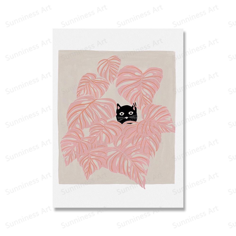 Мультфильм Черный Кот Призрак Тыквы Настенная Картина на Холсте Плакаты на скандинавскую тему и принты Хэллоуин Рождественские фотографии Декор детской комнаты