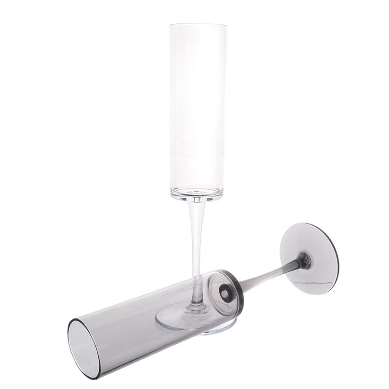 1 шт. прозрачный черный бокал для свадебной вечеринки, тостов, шампанского, пластиковых стаканов, домашнего бара, бокалов для вина