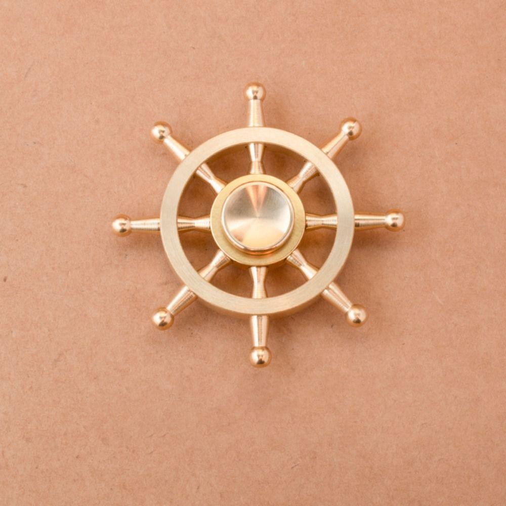 Твердый руль гироскоп украшения ручной работы ручной спиннер украшения латунный руль гироскоп карманная игрушка