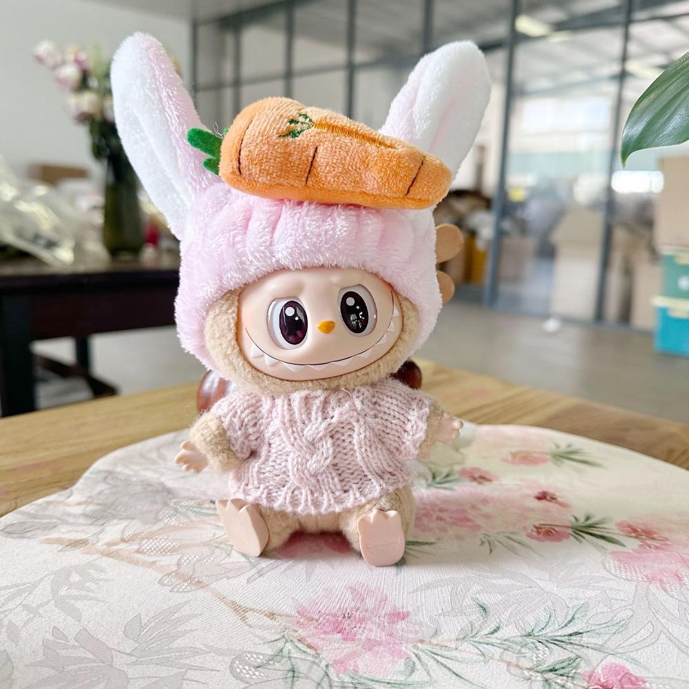 Для 17 см Кукольная одежда Лабубу Модная одежда Толстовки Кукольная одежда Цветовые толстовки Кукольные аксессуары Милые украшения Маленькая одежда