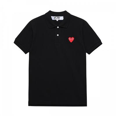 Comme Des Garons Play Красное Сердце Аппликация Поло Футболка Ax T006 051