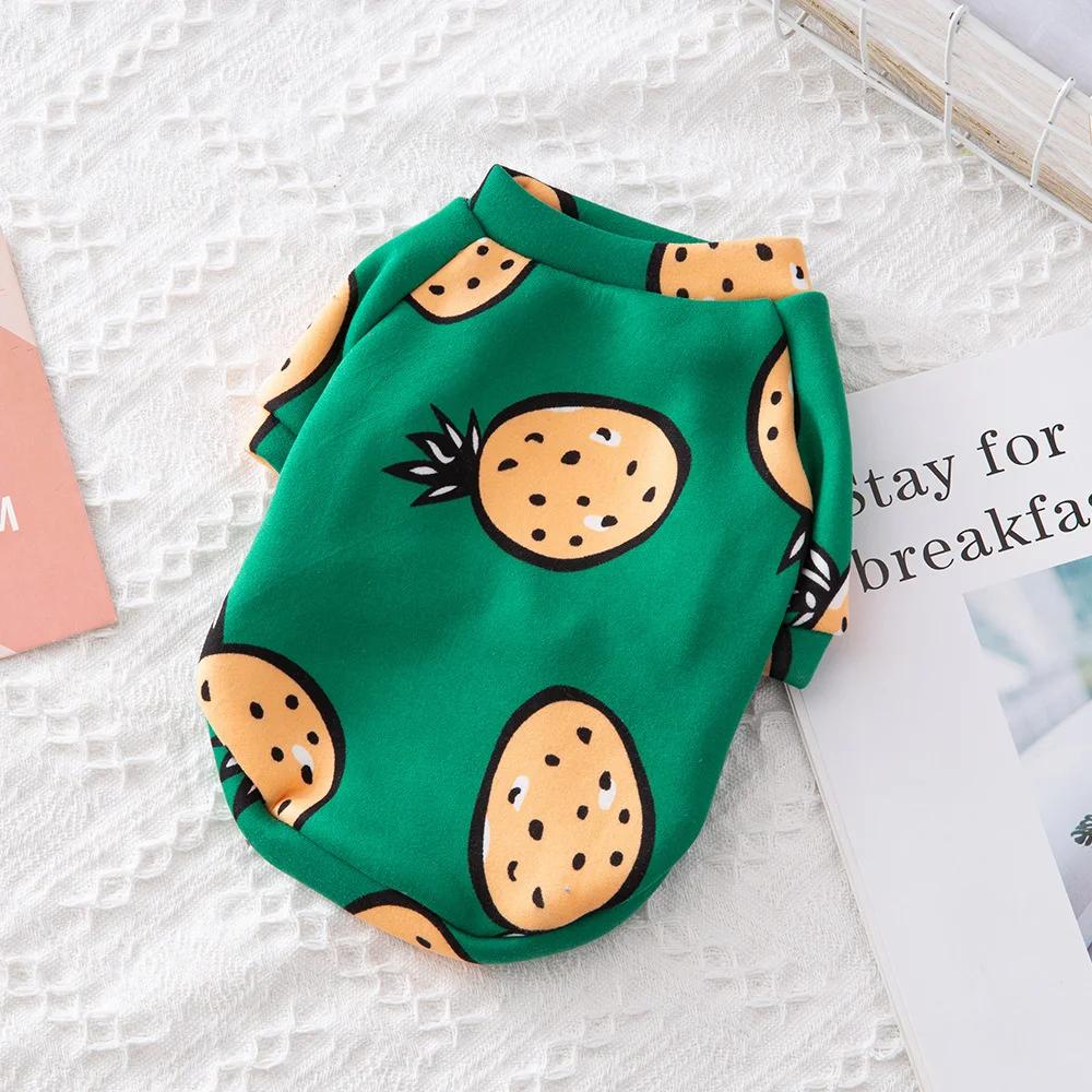 Printing Small Pet Dog Clothes Cat Clothes Cartoon Cosplay Plus Velvet Autumn And Winter Teddy Poodle Clothes