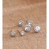 Yhpup Stainless Steel Cubic Zirconia Round Stud Earrings for Women Daily Versatile Delicate Charming Jewelry Anti Allergic Gift