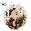 Indoor Outdoor Hanging Ornaments Christmas Acrylic Tree Ornament, Faux Pearl Art DIY Painting Holiday Party Supplies Suncatcher, 20cm Glowing