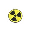 Creative biochemical radiation logo round metal brooch, personalized chemical element pin badge decoration