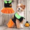 Funny Dog Clothes Halloween Dog Costume Pet Skirt Pumpkin Print Puppy Dress Chihuahua Yorkies Party Warm Clothing Pet Supplies