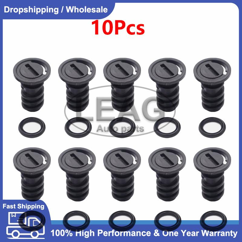 10Pcs A0029902017 0029902017 Green Black Rubber Ring Engine Oil Pan Drain Screw Plug Plastic for Mercedes-Benz C63 AMG S550 S550