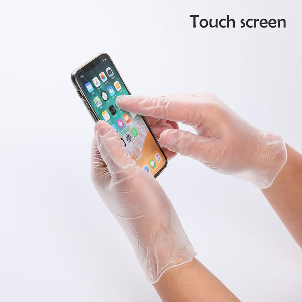 50шт одноразовые резиновые неопудренные прозрачные перчатки из ПВХ