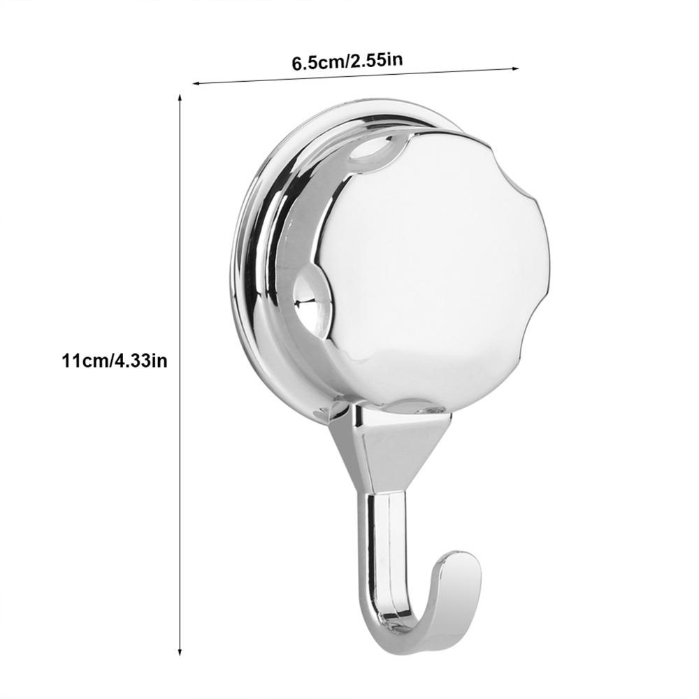 3 PCS Silver Suction Cup Hook ABS Towel Hook Convenient Robe Hook  Flat Smooth Surface