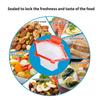 Полупрозрачный мешок для хранения свежих продуктов 1000 мл, пищевой силикон, двойной замок, герметичные пакеты для морозильной камеры, многоразовый, портативный, для хранения продуктов, пикника