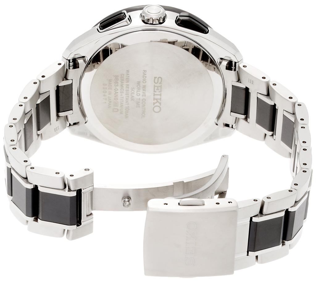 Brightz Solar Radio Sporty Line Black Dial Titanium Model Sapphire Glass SAGA261 Silver [Seiko Watch] Carbon-like Men's