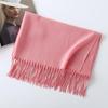Women's Solid Color Imitation Cashmere Scarf - 200g, Red, Warm Autumn/Winter Shawl and Neckerchief