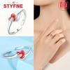 Copper Heart-Shaped Series Open Rings Pink Love Irregular Shape Ring Appropriate For WomenS High-End Jewellery Gifts