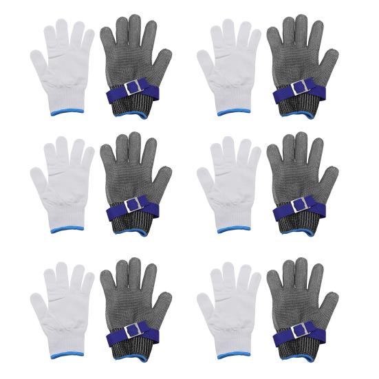 Перчатки из нержавеющей стали с защитой от порезов, перчатки для чистки устриц, уровень защиты A9, варежка для чистки, работы со стеклом и промышленного использования