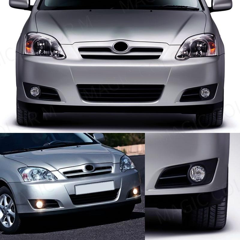 For Toyota Corolla 2004 2005 2006 European Version Fog Lamp DRL Daytime Running Lights Cover Grill Bezel Headlight Foglights 12V