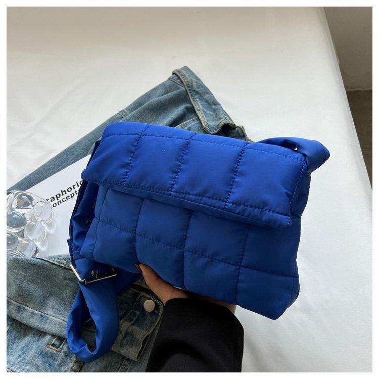 Сумка-багет из мягкой искусственной кожи с ромбовидной вышивкой, новая коллекция весна-лето 2025, модная женская сумка в стиле ретро